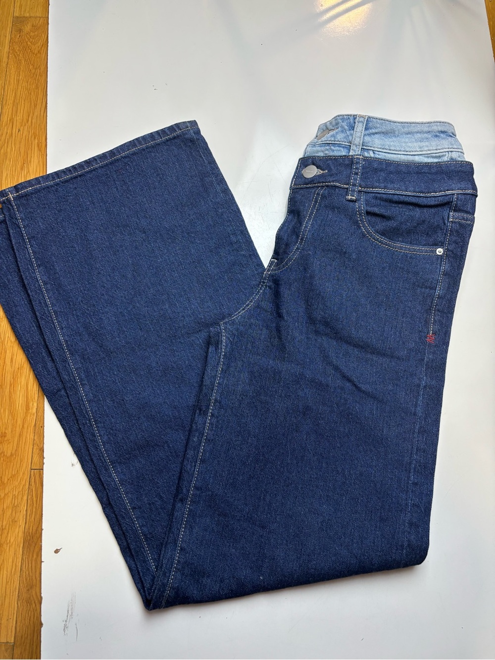 Warp + Weft NCE Nice‎ Cote Wide Leg Stacked Jeans Anthropologie